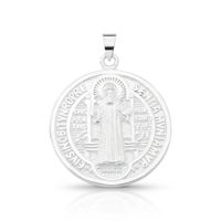 Foto do produto PINGENTE DE PRATA RELIGIOSO SÃO BENTO 28 MM LISO 20773