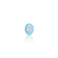 Foto do produto PINGENTE ESMALTADO AZUL OVAL COM 1 ZIRCONE