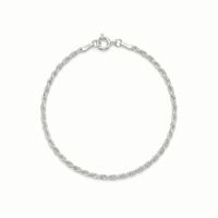 Foto do produto PULSEIRA DE PRATA CORDA DIAMANTADA F030 19 CM