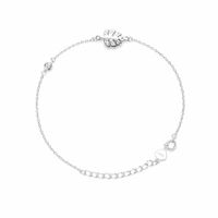 Foto do produto PULSEIRA DE PRATA PAVE FOLHA 15 + 5 CM 500976