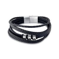 Foto do produto PULSEIRA MASCULINA COURO ACO 21793