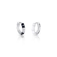 Foto do produto ARGOLA ESMALTADO BICOLOR 14 ZIRCONES