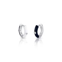 Foto do produto ARGOLA ESMALTADO BICOLOR 2 ZIRCONES