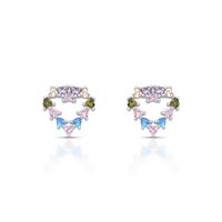 Foto do produto BRINCO DE PRATA CRISTAL CORACAO 28 ZIRCONES