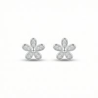 Foto do produto BRINCO DE PRATA PAVE FLOR GRD 500964