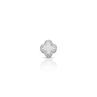 Foto do produto PINGENTE ESMALTADO BRANCO TREVO COM 16 ZIRCONES