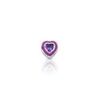 Foto do produto PINGENTE ESMALTADO ROXO CORACAO COM 1 ZIRCONES