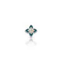 Foto do produto PINGENTE ESMALTADO VERDE FLOR COM 5 ZIRCONES