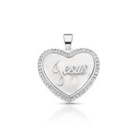 Foto do produto PINGENTE PEROLA JESUS 35 ZIRCONES
