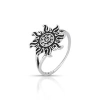 Foto do produto ANEL DE PRATA BALI MANDALA COM 10 ZIRCONES CRAVEJADOS 21051