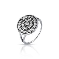 Foto do produto ANEL DE PRATA BALI REDONDO COM 27 ZIRCONES CRAVEJADOS 21044
