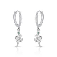 Foto do produto ARGOLA DE PRATA COBRA COM 56 ZIRCONES CRAVEJADOS 20771