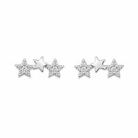 Foto do produto BRINCO DE PRATA PAVE TRIO DE ESTRELAS 501488
