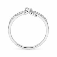 Foto do produto ANEL DE PRATA PAVE ENTRELAÇADO 501080