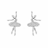 Foto do produto BRINCO DE PRATA PAVE BAILARINA 501484