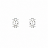 Foto do produto BRINCO DE PRATA SOLITARIO ZIRCONIA OVAL 5 X 7 MM
