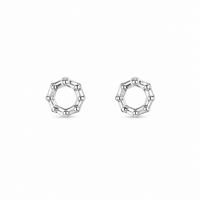 Foto do produto BRINCO CIRCULO COM CZ RETANGULAR 18144