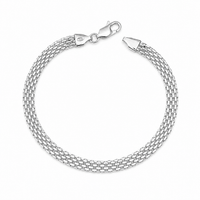 Foto do produto PULSEIRA DE PRATA ESTEIRA COM 18 CM DE EXTENSÃO
