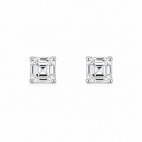 Foto do produto BRINCO DE PRATA SOLITARIO ZIRCONIA QUADRADA DE 8 MM