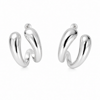 Foto do produto ARGOLA DE PRATA LISA DUPLO FIO 13 MM 500875