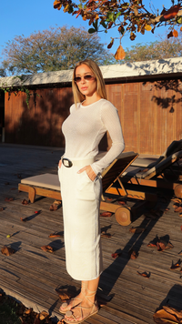 Saia lápis Yasmin - Off White