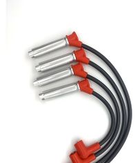 Foto do produto CABO VELA SILICONE GM CORSA 1.8 8V 4 CABOS E SIMILARES 10MM PRETO/VERMELHO-056