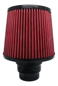 Foto do produto FILTRO AR ESPORTIVO DUPLO FLUXO 12CM ALTURA MULTIBOCAL ALUMÍNIO VERMELHO-062