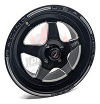 Foto do produto RODA ARO 15 TALA 8 FURAÇÃO 4X100 RTS GT PRETA-013