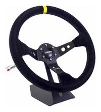 Foto do produto VOLANTE DAKAR CAMURÇA PRETO TARJA AMARELA-041