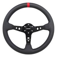 Foto do produto VOLANTE DAKAR COURO PRETO TARJA VERMELHA-041