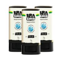 Foto do produto Kit Trio Protetor Solar Facial Brazinco FPS 50 - Incolor
