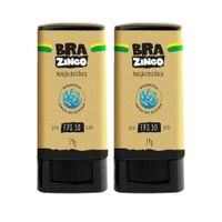 Foto do produto Kit Duo Protetor Solar Facial Brazinco FPS 50 - Bege Médio
