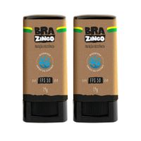 Foto do produto Kit Duo Protetor Solar Facial Brazinco FPS 50 - Bege Escuro