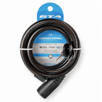 Foto do produto Cadeado aco 12mm x 1500mm preto sem suporte com 2 chave