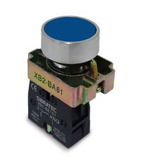 Foto do produto BOTAO DE IMPULSO METALICO AMPB6BL OU XB2-BA61 - AZUL 1NA