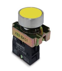 Foto do produto BOTAO DE IMPULSO METALICO AMPB6Y OU XB2-BA51 - AMARELO 1NA