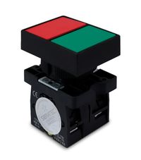 Foto do produto BOTAO DUPLO SEM ILUMINACAO QUADRADO XB2-EL8325 1NA+1NF