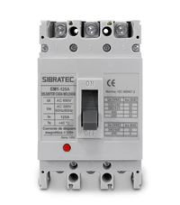 Foto do produto DISJUNTOR CAIXA MOLDADA TRIFASICO SIBRATEC  MODELO CM1- 100  DE 125A. PQ.