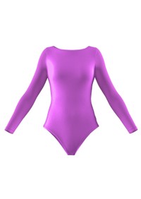 Body decote canoa manga comprida roxo orquidea promo