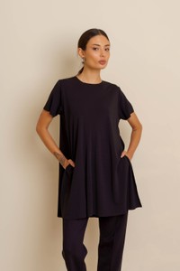 BLUSA ABERTURA LATERAL - PRETO