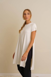 BLUSA ABERTURA LATERAL - OFF WHITE