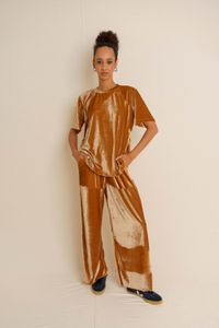 CALÇA LUMINA VELUDO - CARAMELO