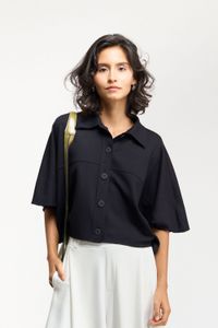 CAMISA AMPLA CASULO - PRETO