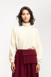 BLUSA MANGA LONGA BOTOES - CREME