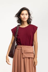 BLUSA MUSCLE QUADRADA - BORDO
