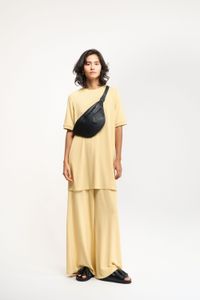 BLUSA ABERTURA LATERAL TRICO - AMARELO