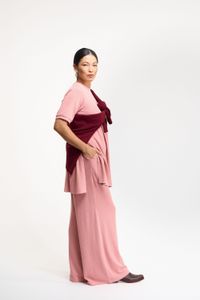 BLUSA ABERTURA LATERAL TRICO - ROSA