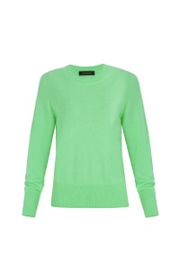 BLUSA GOLA CARECA CASHMERE VERDE MENTA