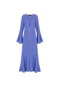 VESTIDO LUNA MADRE REINA LINHO AZUL LAVANDA