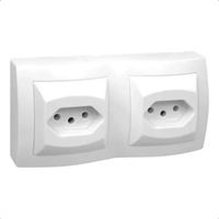 Foto do produto Tomada Dupla Bipolar + Terra 10A 250V Branca Sistema X 675062 Pial Legrand
